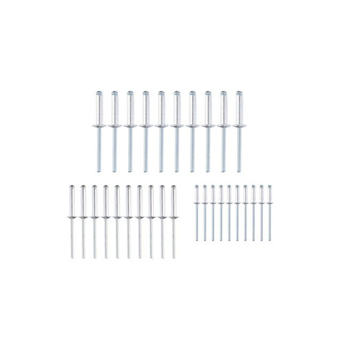 Пистолет заклепочный пневматический в чемодане с аксессуарами INTERTOOL PT-1304