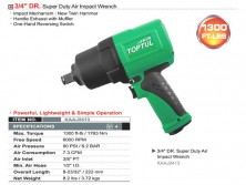 Гайковерт пневматический TOPTUL 3/4" 1763N/m 6000об/мин KAAJ2413