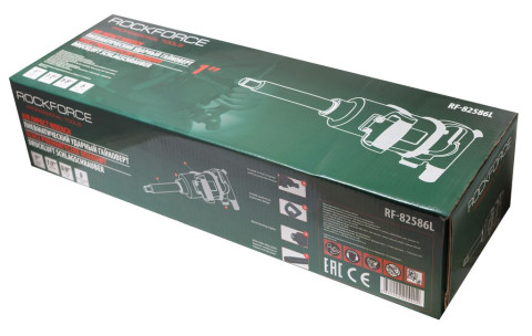 Пневмогайковерт с длинным валом 1'' 3800Н/м (580 л/мин.,раб.давление 6,3 атм) RF-82586L