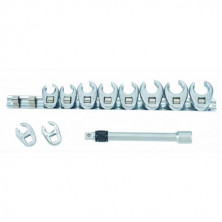 3/8" Набор ключей разрезных односторонних с удлинителем 11 пр. (код 51110)