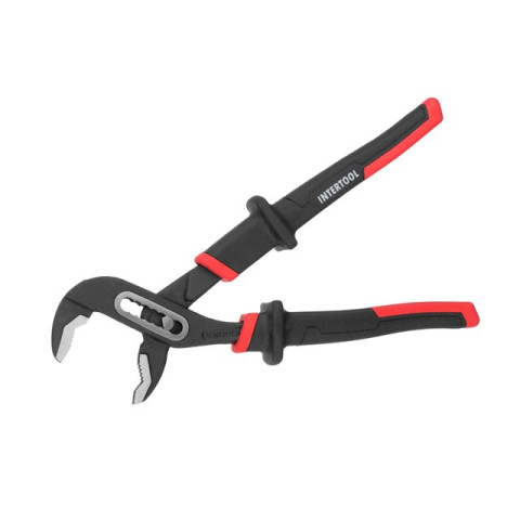 Клещи сантехнические 250 мм, кованая сталь 40CrV, двухкомпнентные рукоятки STORM INTERTOOL NT-0165