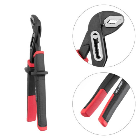 Клещи сантехнические 250 мм, кованая сталь 40CrV, двухкомпнентные рукоятки STORM INTERTOOL NT-0165