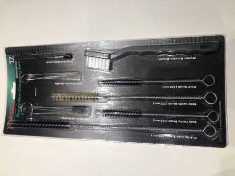 Щетки для чистки краскопульта набор 17ед. TOPTUL GDAR1701