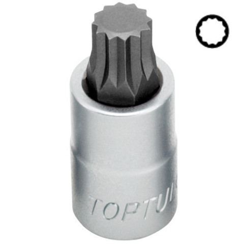 Головка торцевая SPLINE TOPTUL M8 L55мм 1/2" BCHA1608