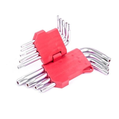 Набор Г-образных ключей TORX с отверстием Cr-V INTERTOOL HT-0604