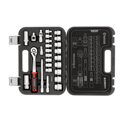 Набор инструментов 3/8", 26ед., Cr-V STORM INTERTOOL ET-8026