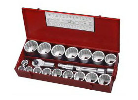 1" Набор инструмента 12-гранный 21 пр. (1-7/16"-3-1/8") (код 8211S)