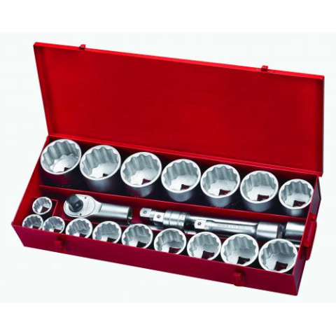 1" Набор инструмента 12-гранный 21 пр. (1-7/16"-3-1/8") (код 8211S)