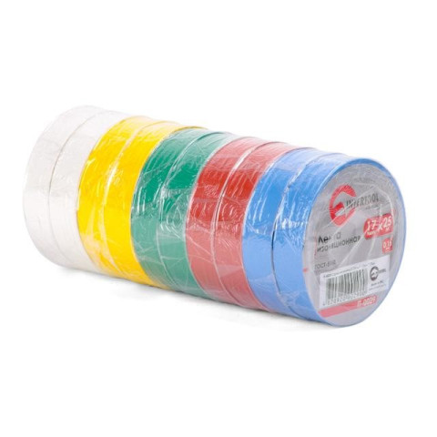 Лента изоляционная 25м цветная INTERTOOL IT-0029