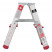 Стремянка алюминиевая двухсторонняя 2 ступени, высота 440мм INTERTOOL LT-1102
