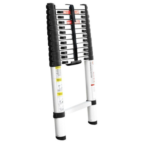 Лестница алюминиевая телескопическая 12 ступеней INTERTOOL LT-3038