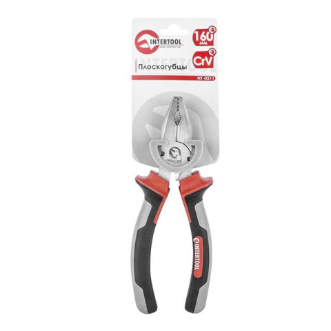 Плоскогубцы 160 мм CrV с изолированными рукоятками INTERTOOL NT-0211