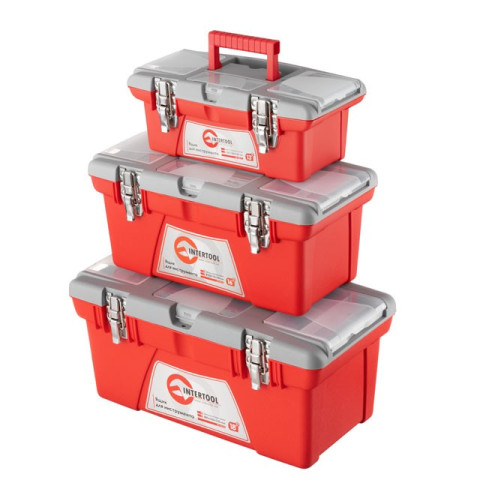 Комплект ящиков для инструмента с метал. замком 3шт (BX-0513 13"/ BX-0516 16"/BX-0518 18" ) INTERTOOL BX-0503