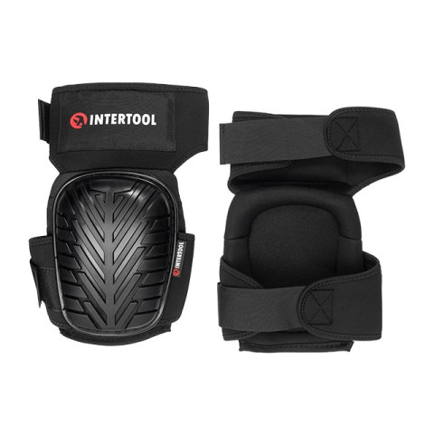 Наколенники защитные, противоскользящие накладки из ПВХ, ткань 600D, гелевые подушки, неопреновые ремни [] INTERTOOL SP-0056