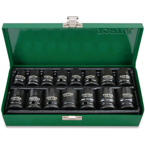 Набор ударных головок TOPTUL 1/2" 10-24мм 15ед. GDAD1501