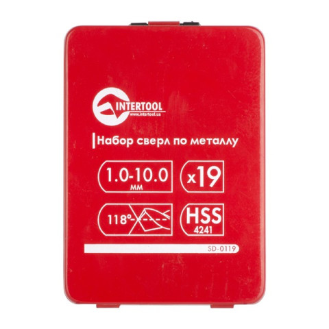 Набор сверл по металлу HSS INTERTOOL SD-0119