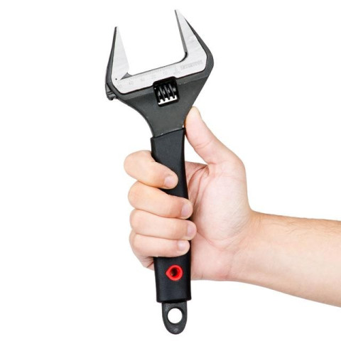 Ключ разводной 250мм, обрезиненная рукоятка, развод губок 50мм, Cr-V INTERTOOL XT-0050