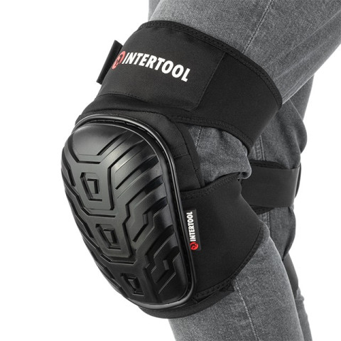 Наколенники защитные, противоскользящие накладки из ПВХ, ткань 600D, гелевые подушки, неопреновые ремни [] INTERTOOL SP-0054