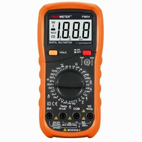 Профессиональный мультиметр с термопарой PROTESTER PM64