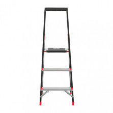 Стремянка 3 ступени, лоток для инвентаря, стальной профиль, высота верхней ступени 630мм, 409х667х1132мм, 150кг INTERTOOL LT-0053