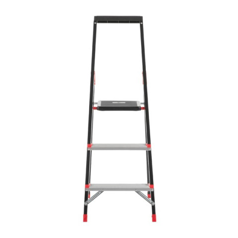 Стремянка 3 ступени, лоток для инвентаря, стальной профиль, высота верхней ступени 630мм, 409х667х1132мм, 150кг INTERTOOL LT-0053