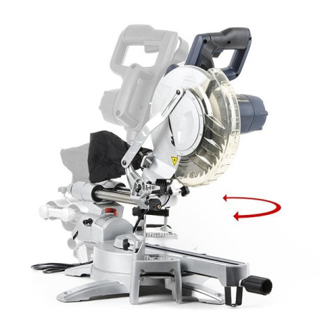 Пила торцовочная, 1800 Вт, 5500 об/мин, угол 0-45°, диск 255мм. INTERTOOL DT-0625