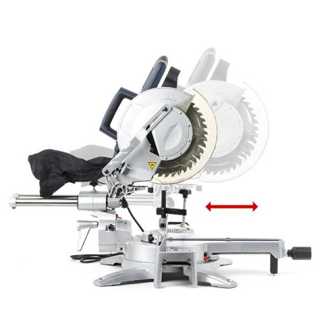 Пила торцовочная, 1800 Вт, 5500 об/мин, угол 0-45°, диск 255мм. INTERTOOL DT-0625