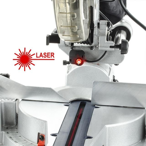 Пила торцовочная, 1800 Вт, 5500 об/мин, угол 0-45°, диск 255мм. INTERTOOL DT-0625