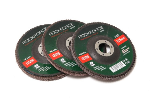 Круг лепестковый торцевой 125х22мм P120 ROCKFORCE RF-FD5120M