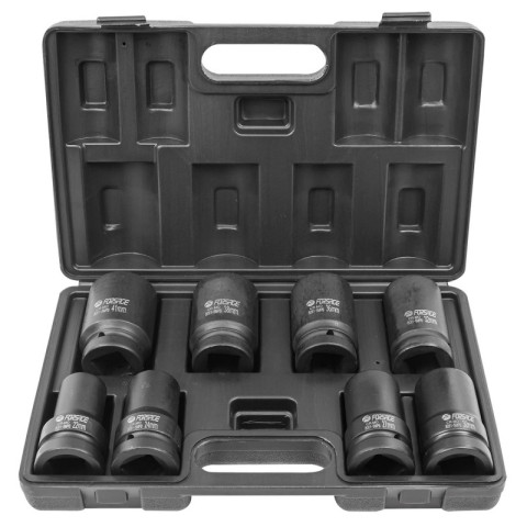 Набор головок ударных глубоких 8 предметов, 1", 6гр.(22,24,27,30,32,36,38,41), в кейсе Forsage F-8081-5MPB