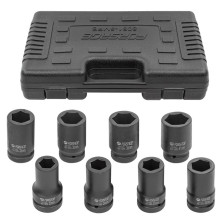 Набор головок ударных глубоких 8 предметов, 1", 6гр.(22,24,27,30,32,36,38,41), в кейсе Forsage F-8081-5MPB