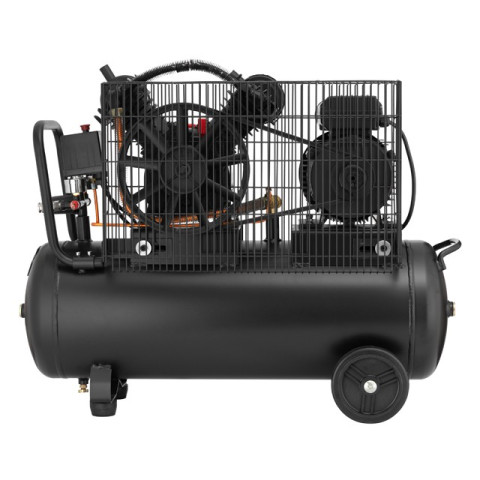 Компрессор 50 л, 3 кВт, 220 В, 10 атм, 500 л/мин, 2 цилиндра INTERTOOL PT-0016