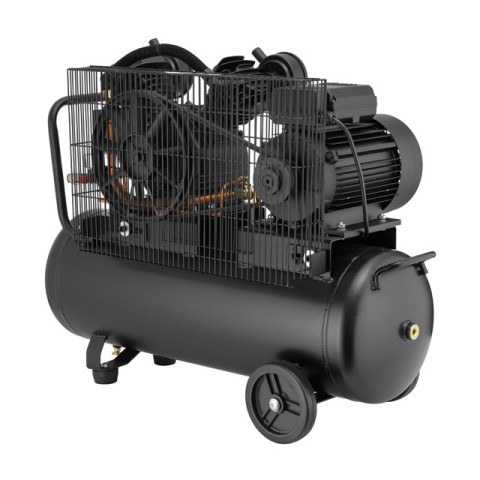 Компрессор 50 л, 3 кВт, 220 В, 10 атм, 500 л/мин, 2 цилиндра INTERTOOL PT-0016