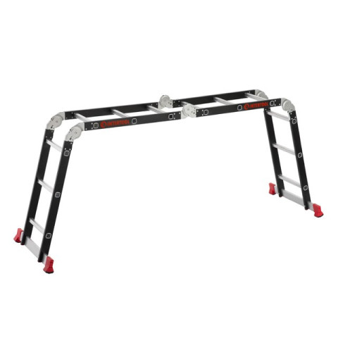 Лестница мультифункциональная трансформер 4х3ступени, стальной профиль, 3380мм, 150 кг INTERTOOL LT-0023