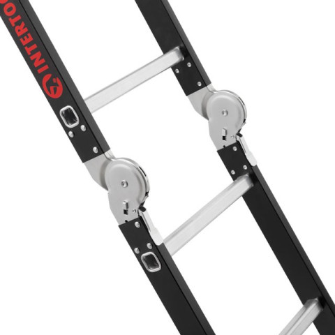 Лестница мультифункциональная трансформер 4х3ступени, стальной профиль, 3380мм, 150 кг INTERTOOL LT-0023