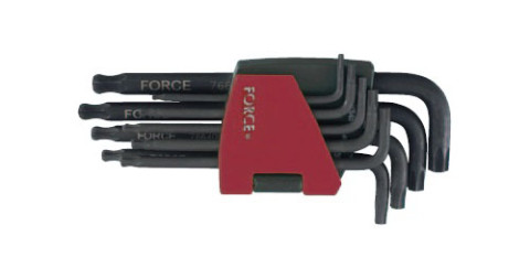 Набор ключей Torx Г-образных с шаром длинных 9 пр. (T10-T50) (код 5098LB)