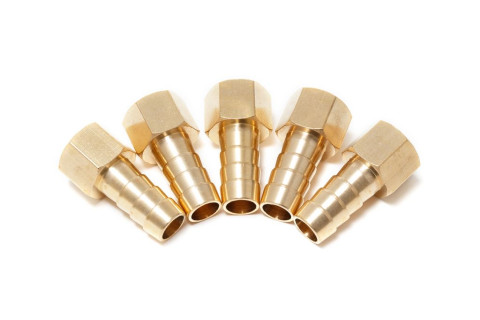 Штуцер пневматический внутр. резьба 1/4"- "елочка" 10мм, к-т 5шт. Forsage F-FFH04/06K