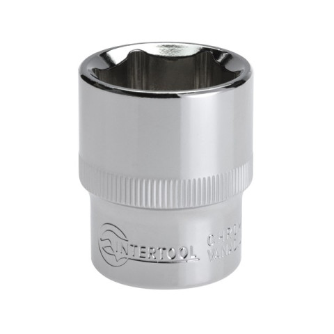 Головка шестигранная 1/2", 24ммx38мм Cr-V INTERTOOL ET-0024