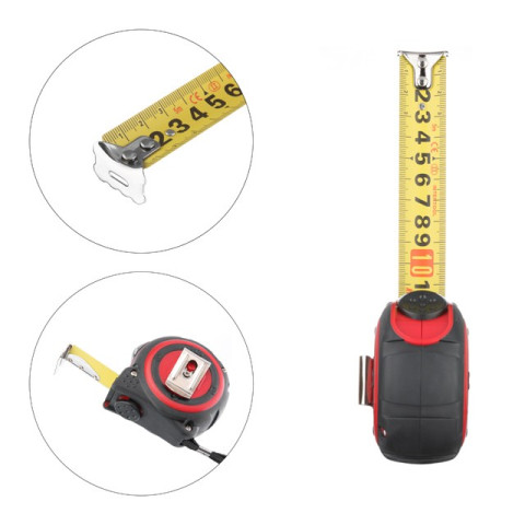 Рулетка с металлическим полотном 5м*25мм, нейлоновое покрытие полотна STORM INTERTOOL MT-0836