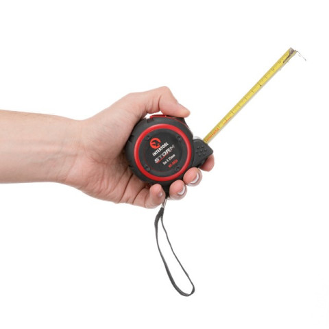 Рулетка с металлическим полотном 5м*25мм, нейлоновое покрытие полотна STORM INTERTOOL MT-0836