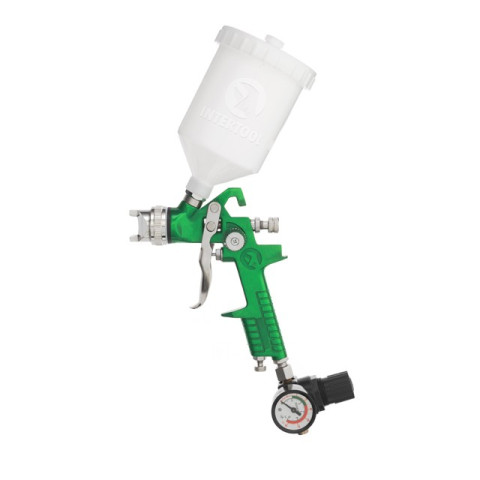 Краскопульт пневматический HVLP, верхний пластиковый бачок INTERTOOL PT-0102