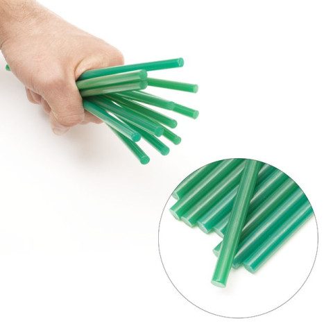 Комплект зеленых клеевых стержней 7.4мм*200мм, 12шт. INTERTOOL RT-1059