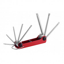 Набор ключей Torx с отверствием (складной) 8 пр. (Т9H - Т40H) (код 5083TF)