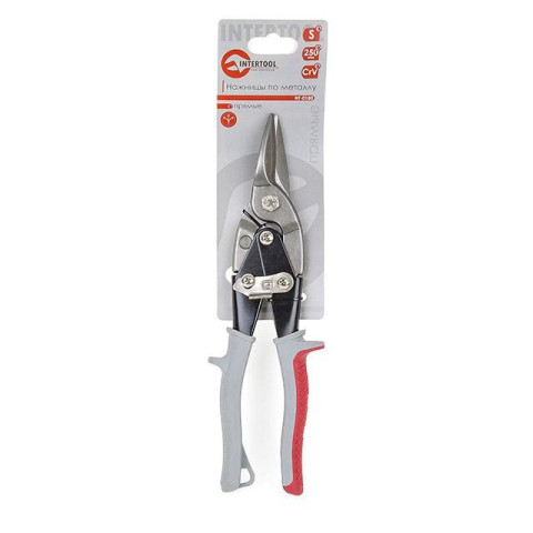 Ножницы по металлу 250мм прямые Cr-V INTERTOOL HT-0180