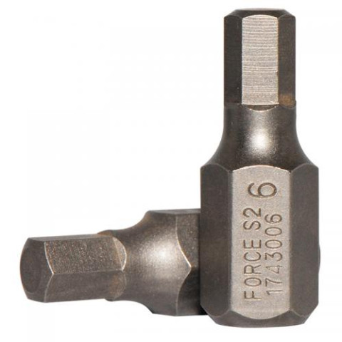 10 мм Бита шестигранная (HEX) 6 мм, L=30 мм (FORCE 1743006)