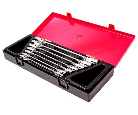 Набор ключей торцевых 6-19мм. с шарниром 7ед.