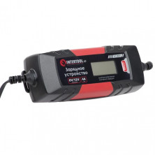 Зарядное устройство 6/12В, 1/2/3/4А, 230В, зимний режим зарядки, дисплей, максимальная емкость заряжаемого аккумулятора 1.2-120 а/ч INTERTOOL AT-3024