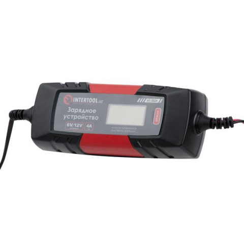 Зарядное устройство 6/12В, 1/2/3/4А, 230В, зимний режим зарядки, дисплей, максимальная емкость заряжаемого аккумулятора 1.2-120 а/ч INTERTOOL AT-3024