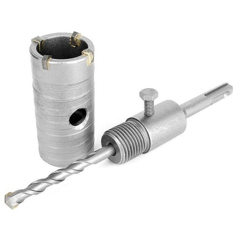 Комплект: сверло корончатое по бетону 36мм+Переходник SDS Plus 100мм INTERTOOL SD-7036