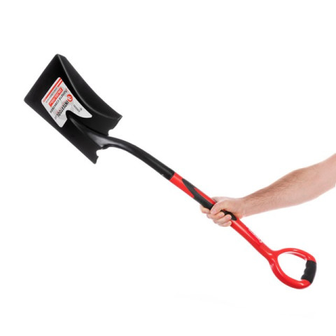 Лопата совковая, ручка из фибергласса, 238х282х1050 мм INTERTOOL FT-2014